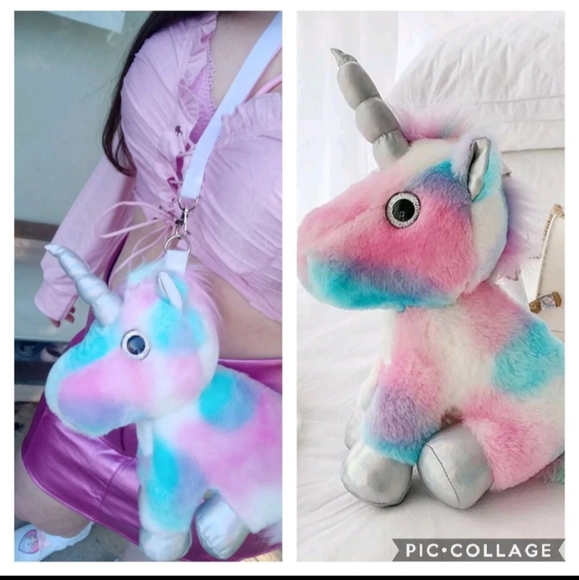 Unicorn plushie purse - Picture 4 of 11